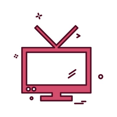 TV simgesi tasarım vektörü