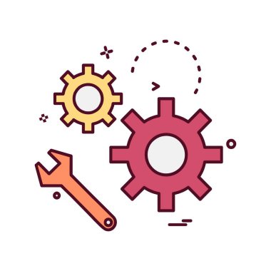 Vites simgesi tasarım vektörü ayarlanıyor