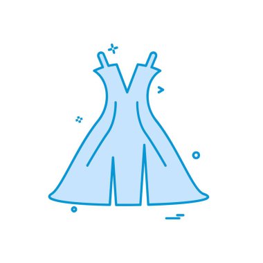 düz simge vektör çizim elbise 