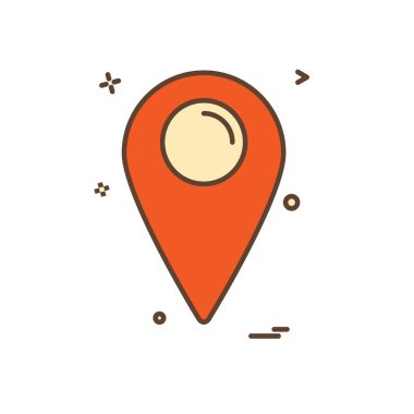 Gezinti simgesi tasarım, renkli vektör çizim