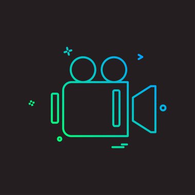 Kamera simgesi tasarım vektörü