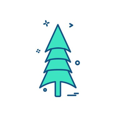 Ağaç simgesi tasarım vektörü