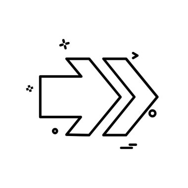 Sağ ok simge tasarlamak vektör