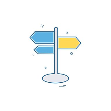 işareti yol işareti simge vektör tasarımı