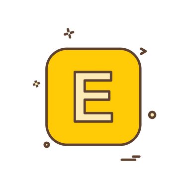 İngilizce alfabe simge tasarlamak vektör 