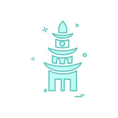 Tapınak simge tasarlamak vektör