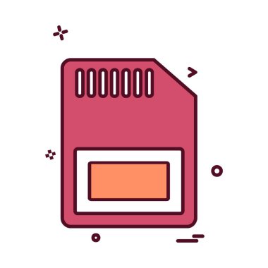 Sim kart simgesi tasarım vektörü