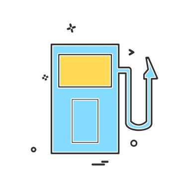 Yakıt istasyonu simge tasarlamak vektör