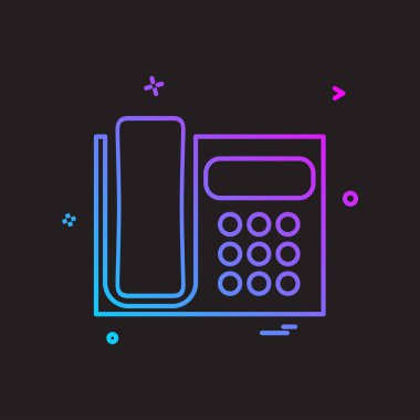 Telefon simgesi tasarım vektörü