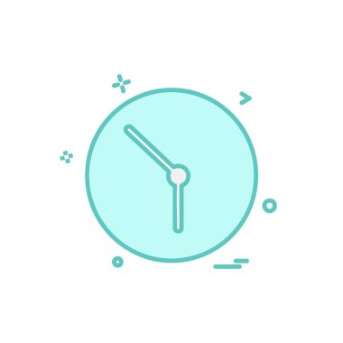 Saat simgesi tasarımı, vektör çizim