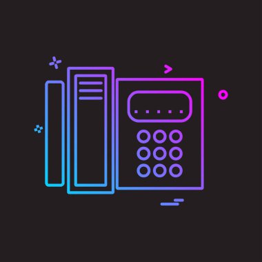 Telefon simgesi tasarım vektörü