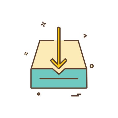 Simgesi tasarım, renkli vektör çizim indir