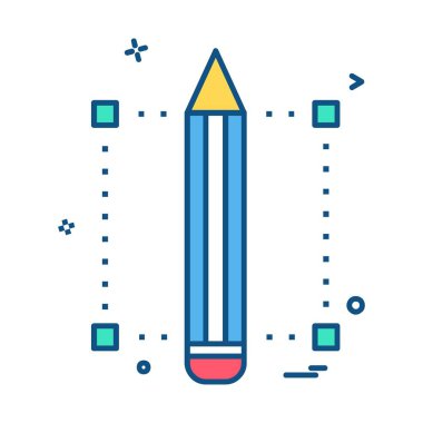 Kalem simgesi tasarım vektörü 