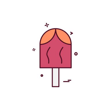 Dondurma simge tasarlamak vektör 