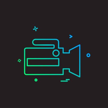 Kamera simgesi tasarım vektörü