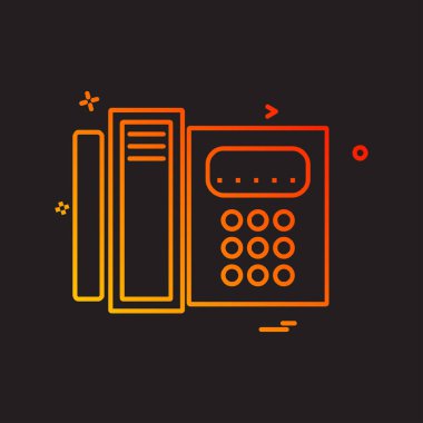 Telefon simgesi tasarım vektörü