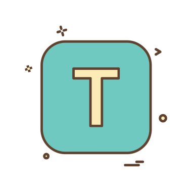 İngilizce alfabe simge tasarlamak vektör 