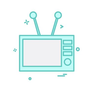TV simgesi tasarım vektörü