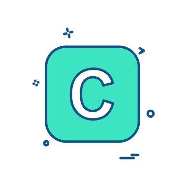 İngilizce alfabe simge tasarlamak vektör 