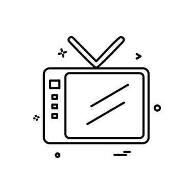 TV simgesi tasarım vektörü