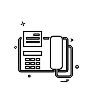 Telefon simgesi tasarım vektörü 