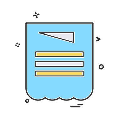 Belge simgesi tasarım vektörü 