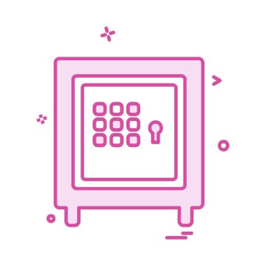 Güvenli simge tasarlamak vektör