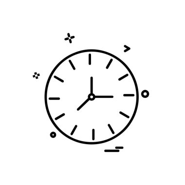Saat simgesi tasarım vektörü