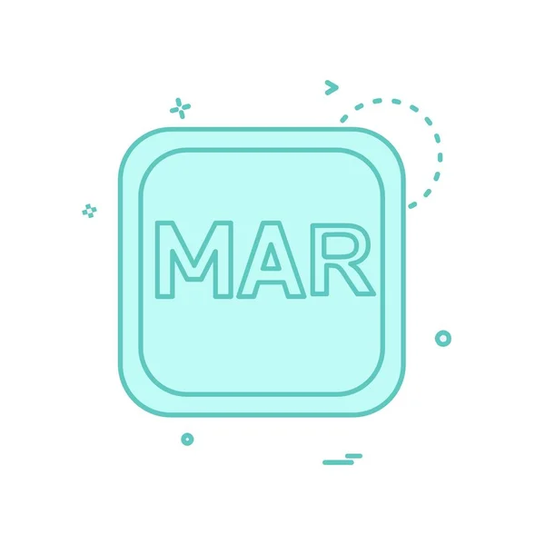 März Kalender Icon Design Vektor — Stockvektor