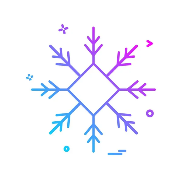 Sněhová Vločka Ikona Vektor Bílém Pozadí — Stockový vektor