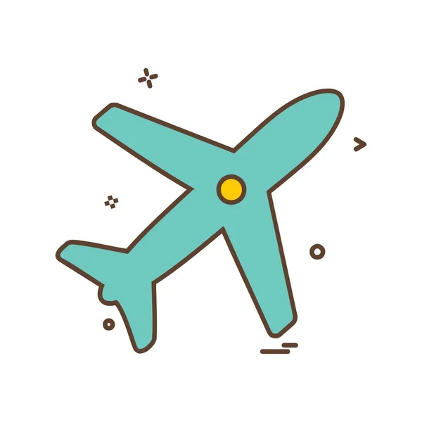 Icono Avión Diseño Vector — Vector de stock