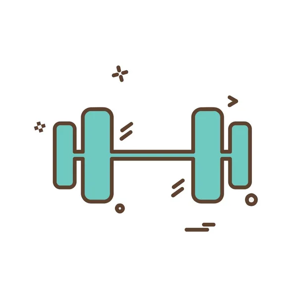 Dumbell Pictogram Ontwerp Vector — Stockvector