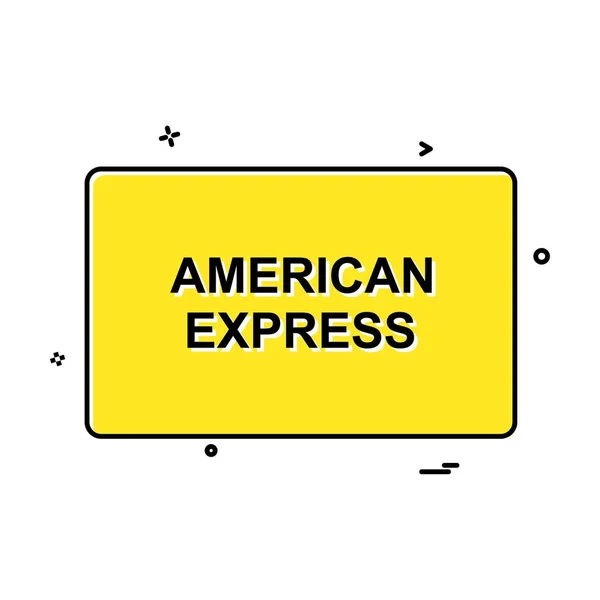 Amerikanischer Express Card Icon Design Vektor — Stockvektor