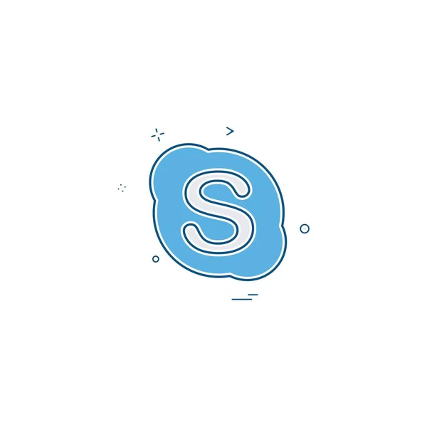 Skype Social Icon Vektordesign — Stockvektor