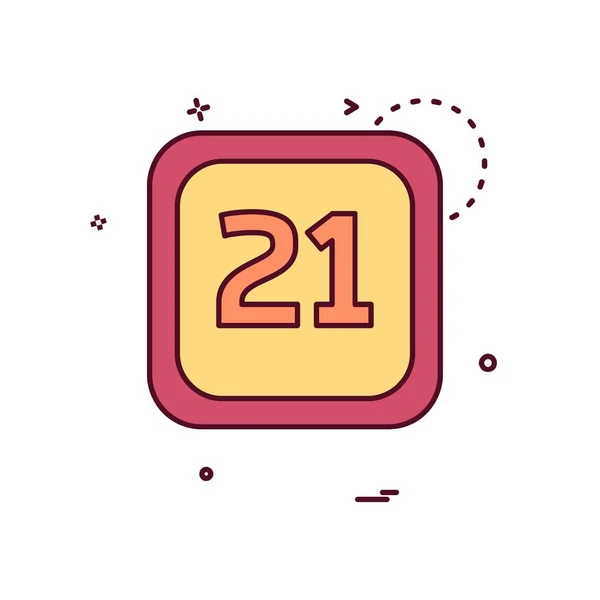 Datum Kalender Icon Design Vektor — Stockvektor