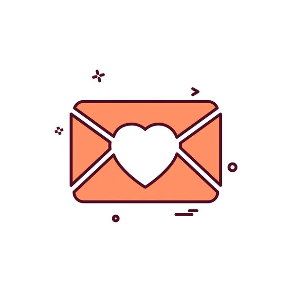 Valentine Day Icon Design Vecteur — Image vectorielle