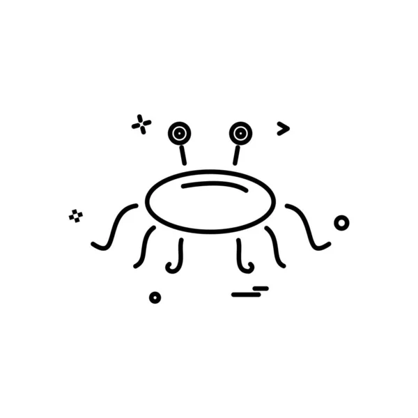 Crab Icon Design Vector — Stock Vector