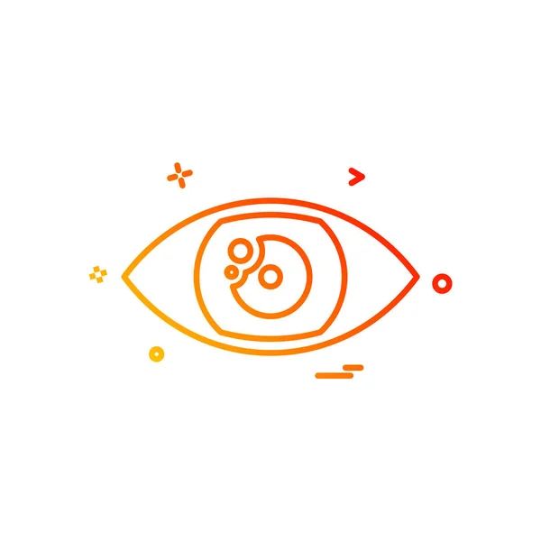 Ojo Icono Diseño Vector — Vector de stock