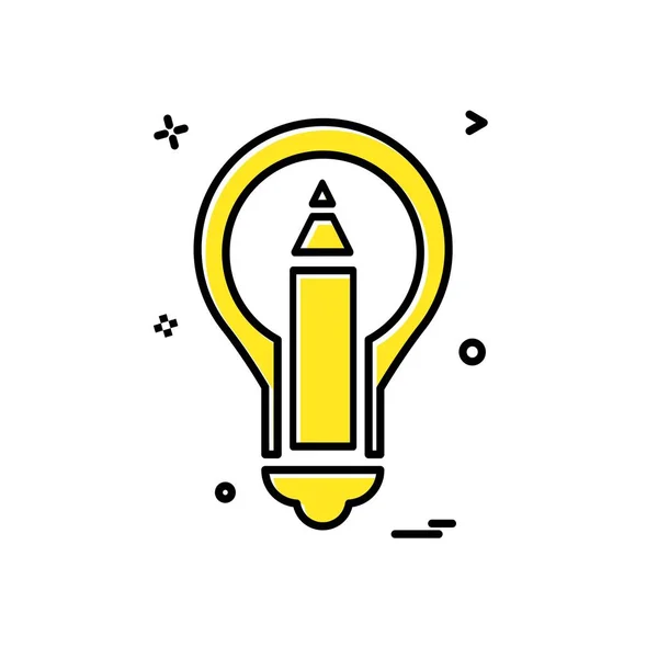 Glühbirnen Icon Design Bunte Vektorillustration — Stockvektor