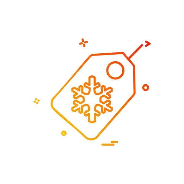 Christmas Tag Icon Design Vektor — Stockvektor