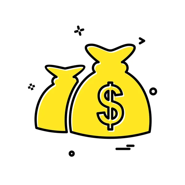 Dollar Icon Design Vector Illustration — Stock Vector