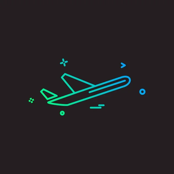 Repülőgép Ikontervezési Vektora — Stock Vector