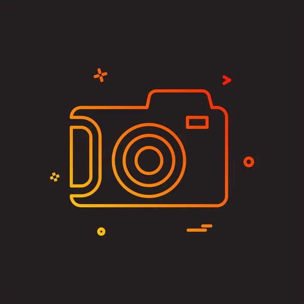 Camera Icon Design Vector — Stock Vector