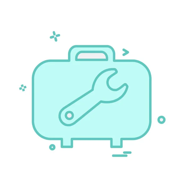 Werkmap Pictogram Ontwerp Vectorillustratie — Stockvector