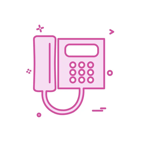 Telefoon Pictogram Ontwerp Vector — Stockvector