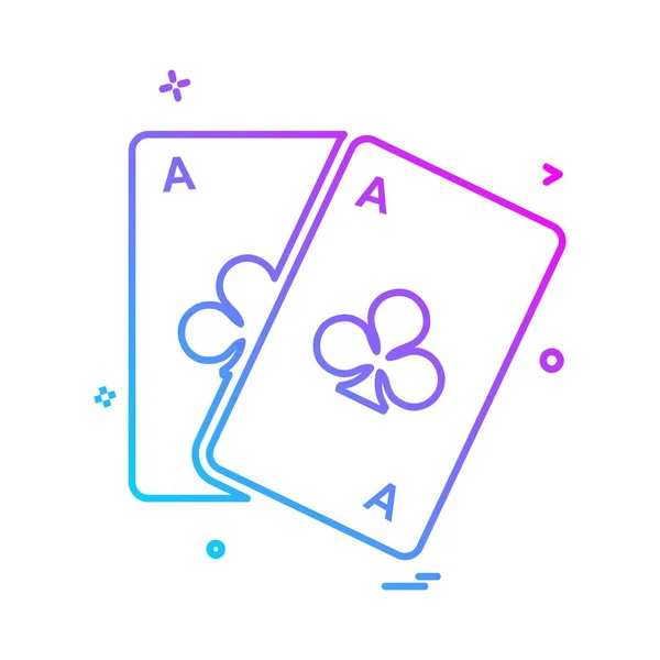 Designvektor Für Poker Symbole — Stockvektor