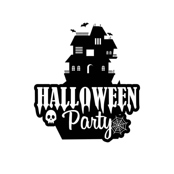 Conception Typographique Halloween Sur Fond Blanc Illustration Vectorielle — Image vectorielle