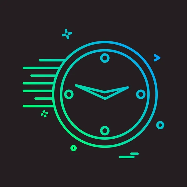 Reloj Icono Plano Vector Ilustración — Vector de stock