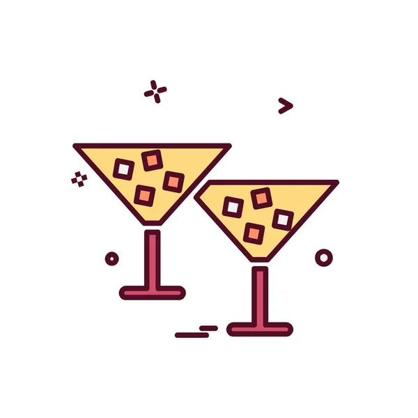 Drink Pictogram Ontwerp Kleurrijke Vectorillustratie — Stockvector