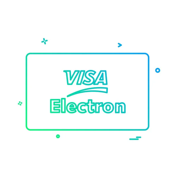 Visa Electron Kreditní Karty Designu Vektor — Stockový vektor